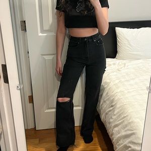 Glassons Cut Out Black Jeans